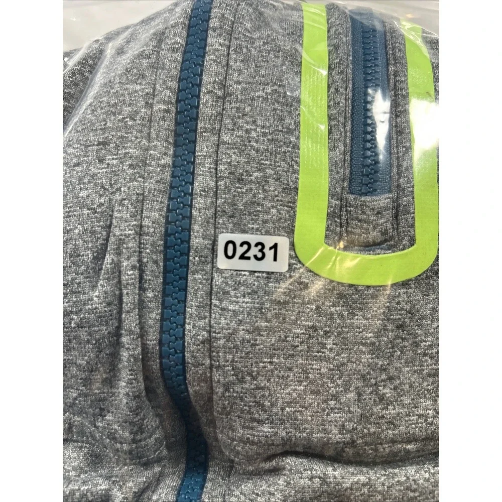 The North Face Full Zip Hooded Fleece Hoodie Gray Blue Men's L Large Read desc